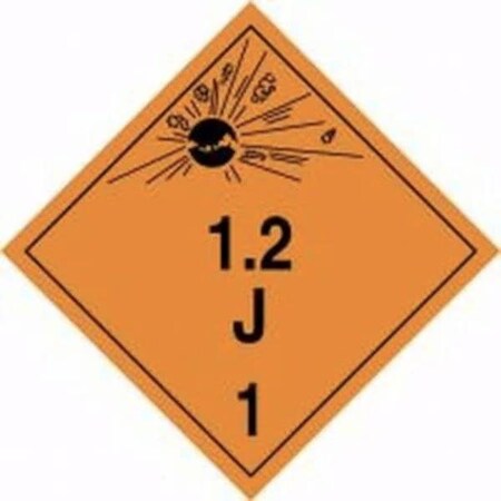 Accuform TDG PLACARD CLASS 1 273MM X 273MM TCP127CT100 TCP127CT100